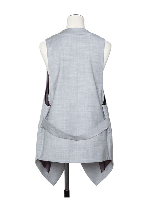 silk wool easy vest